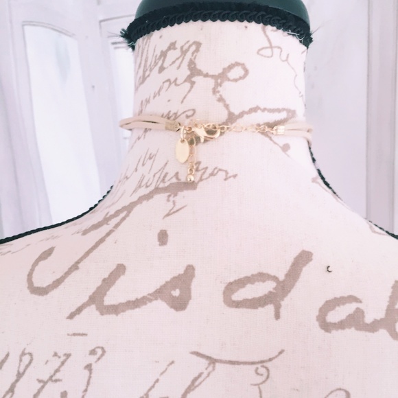 Geode Charm Choker Boho Feather NWT - Picture 4 of 4